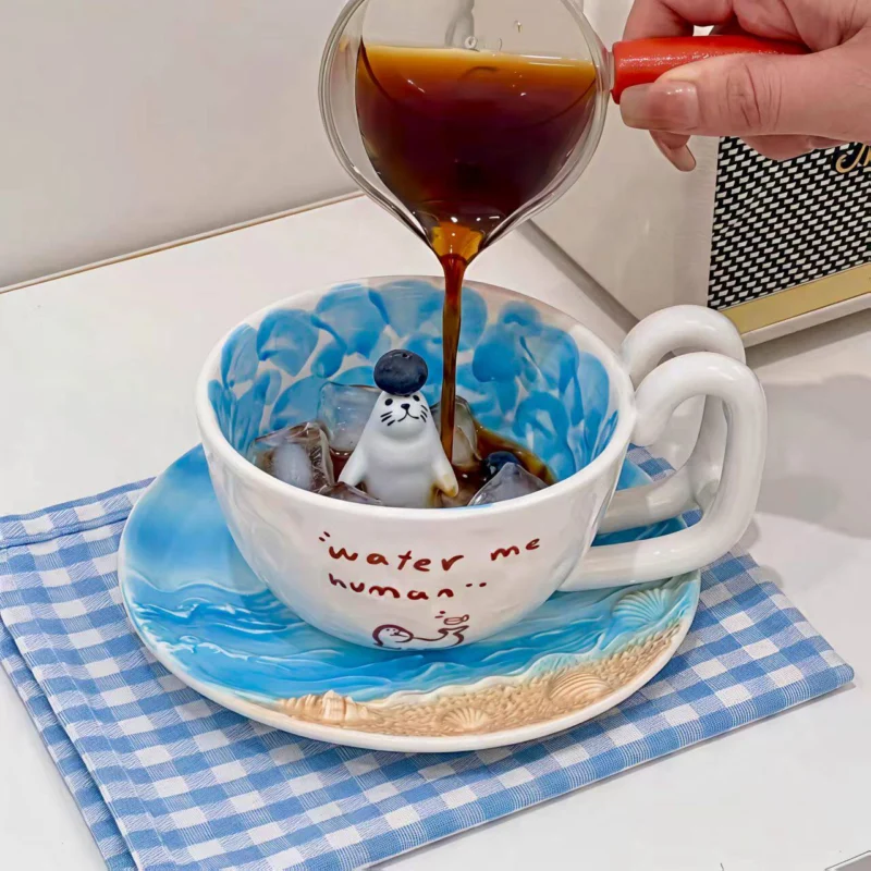 Tiny Seal Ocean Wave Coffee Mug - Image 0