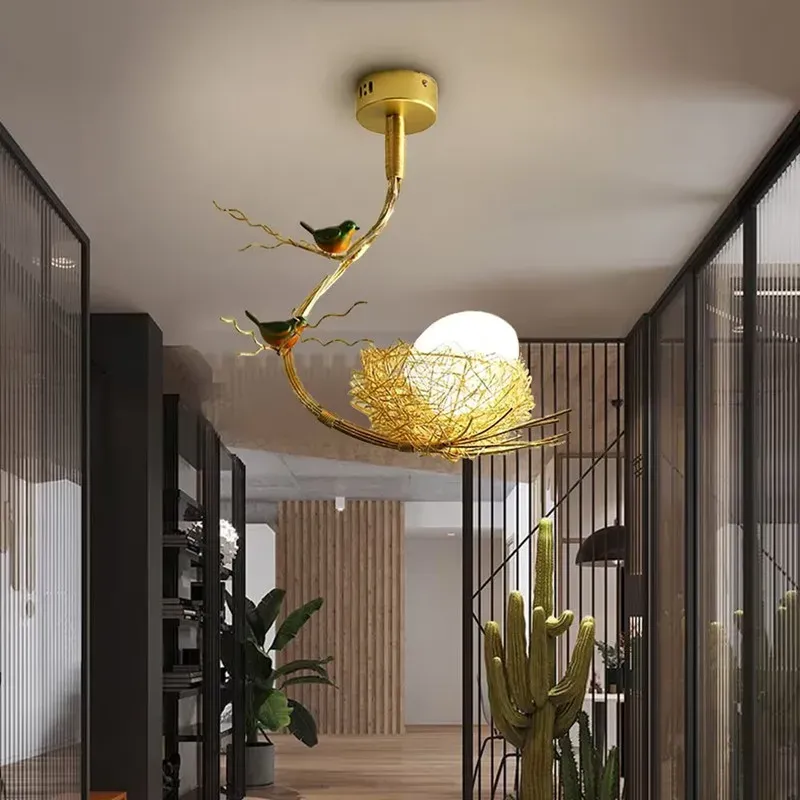 Bird Nest Egg Rustic Minimalist Lamp - Image 0