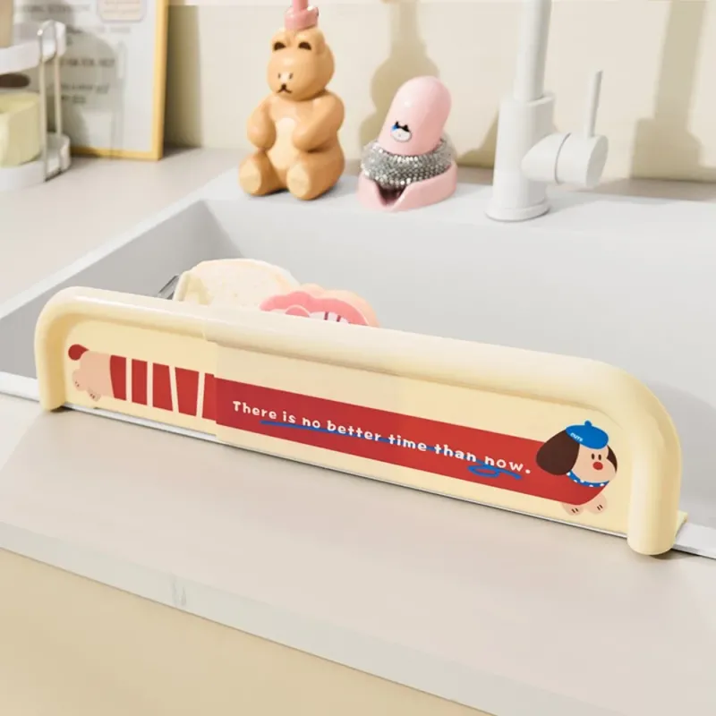 Built-in Basket Adjustable Sink Water Splash Protector - Image 0
