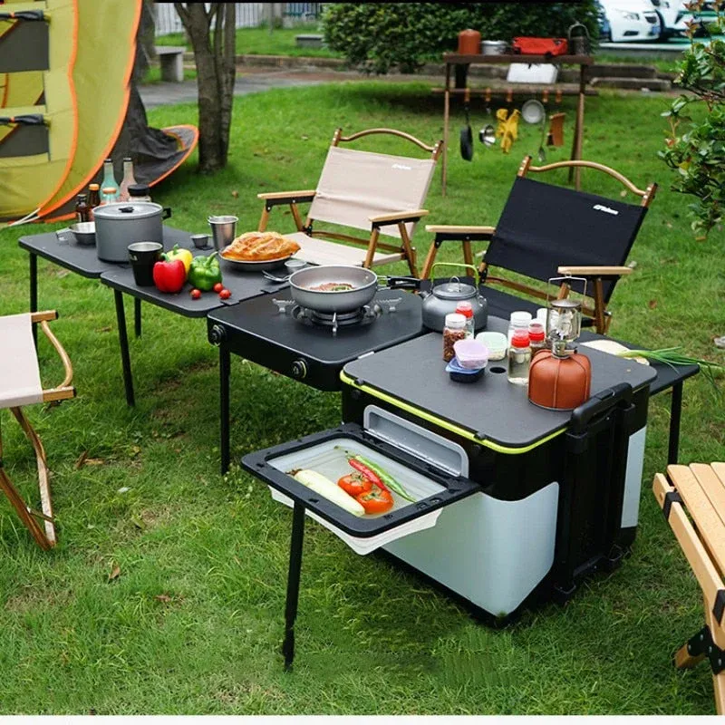 Foldable Mobile Cook Station Outdoor Chef Table - Image 0