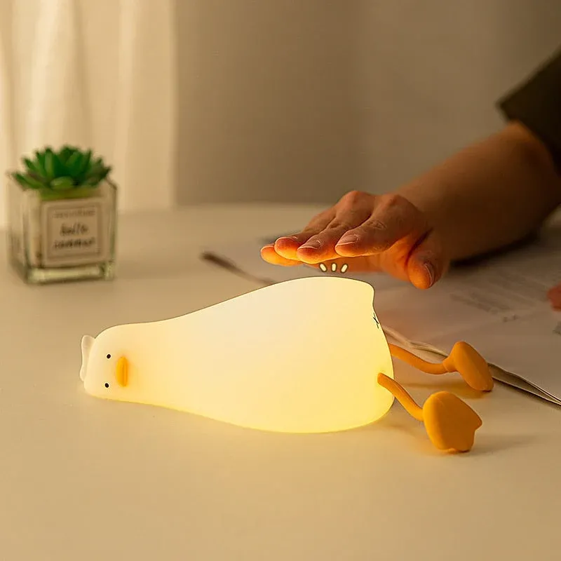 Lazy Flat Duck Atmosphere Night Lamp - Image 1