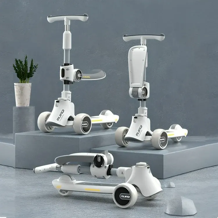 3in1 Foldable Musical Light-Up Kids Scooter - Image 0