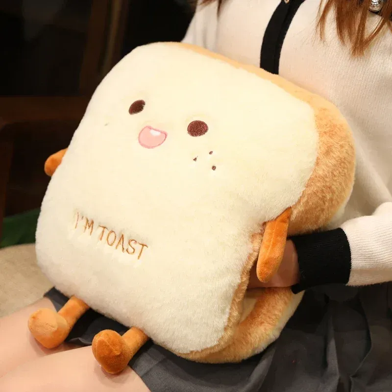 Plush Toast Bread Ultra Soft Hand Warmer Pillow - Image 0