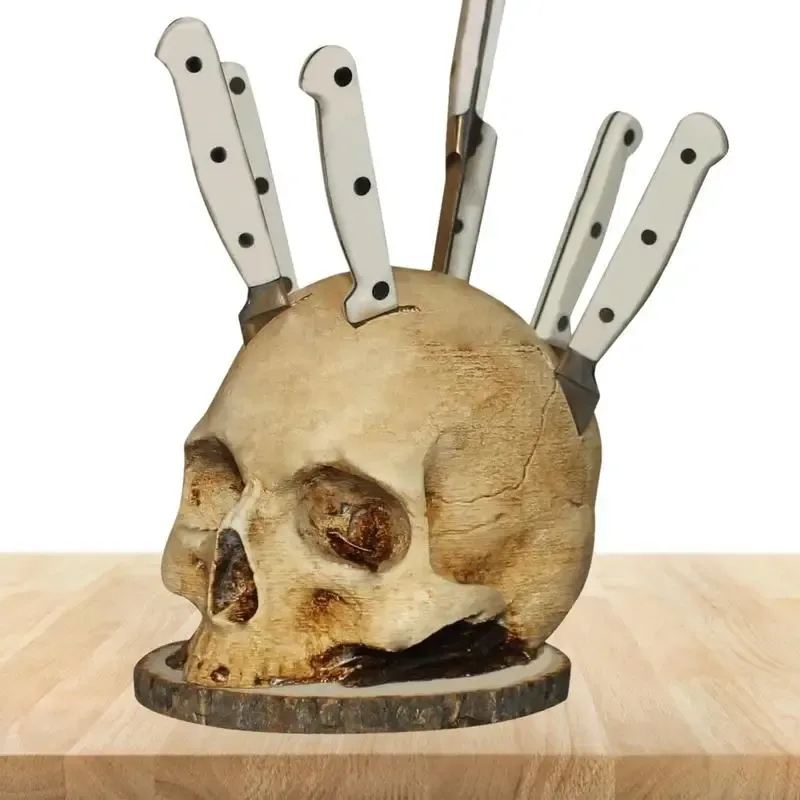 Gothic Skull Knife Organizer Holder - Image 0