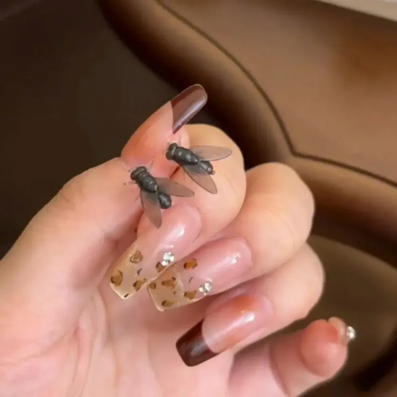 Realistic Fly Abstract Earrings - Image 0
