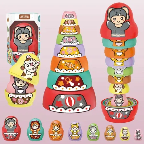 Educational Colorful Kids Matryoshka Dolls - Image 0
