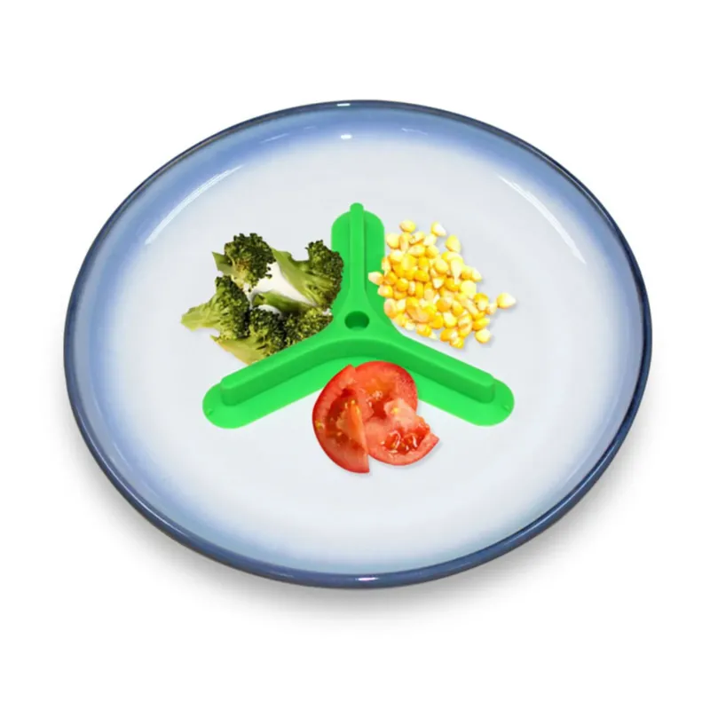 Food-Grade Silicone 3-Compartment Food Separator - Image 0