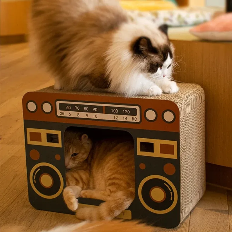 DIY Vintage Cat Scratching Board Bed - Image 0