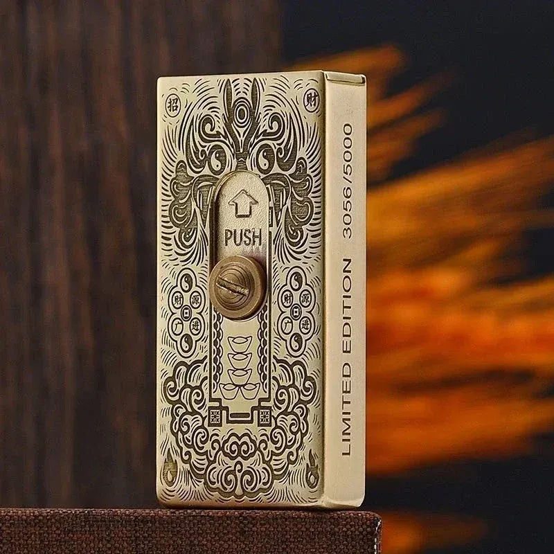 Retro Upward Slide Flame Gasoline Lighter - Image 0
