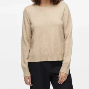 Bluse mit schönen Knöpfen - Beige