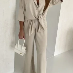 Set Lisa beige - Bluse und Hose