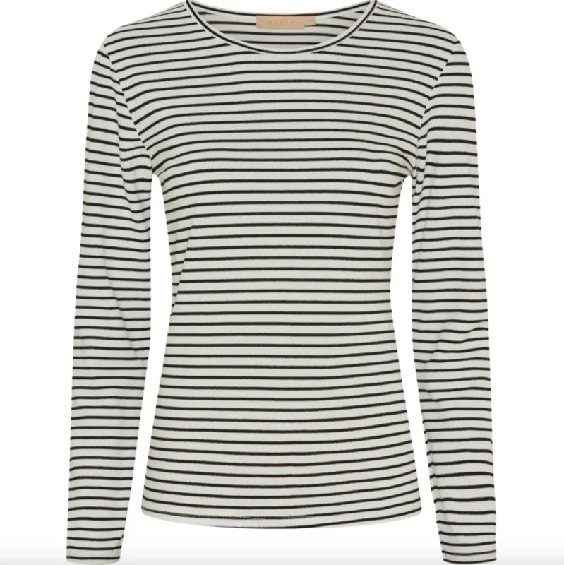 Bluse Nancy gestreift - Schwarz / Weiß