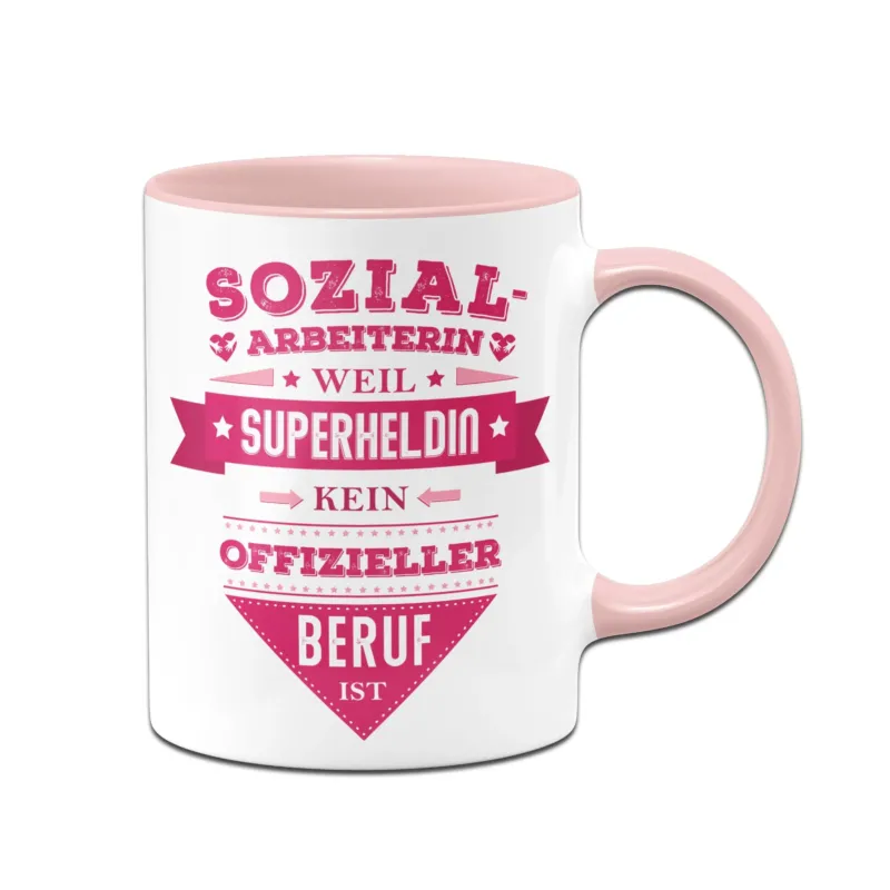 Bild: Tasse - Sozialarbeiterin, weil Superheldin kein offizieller Beruf ist.