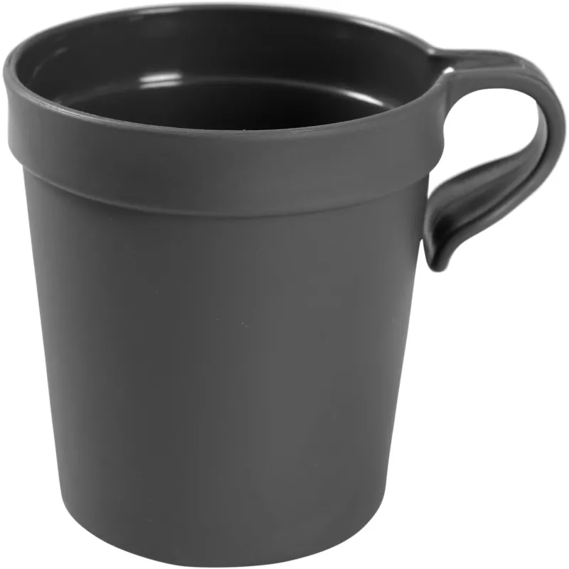 ABENA® Mehrweg Tasse mit Henkel, 250 ml, grau 1 Karton (6 Packungen × 12 Stück)
