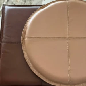 Sitzkissen aus Leder - Hellbraun 38 cm