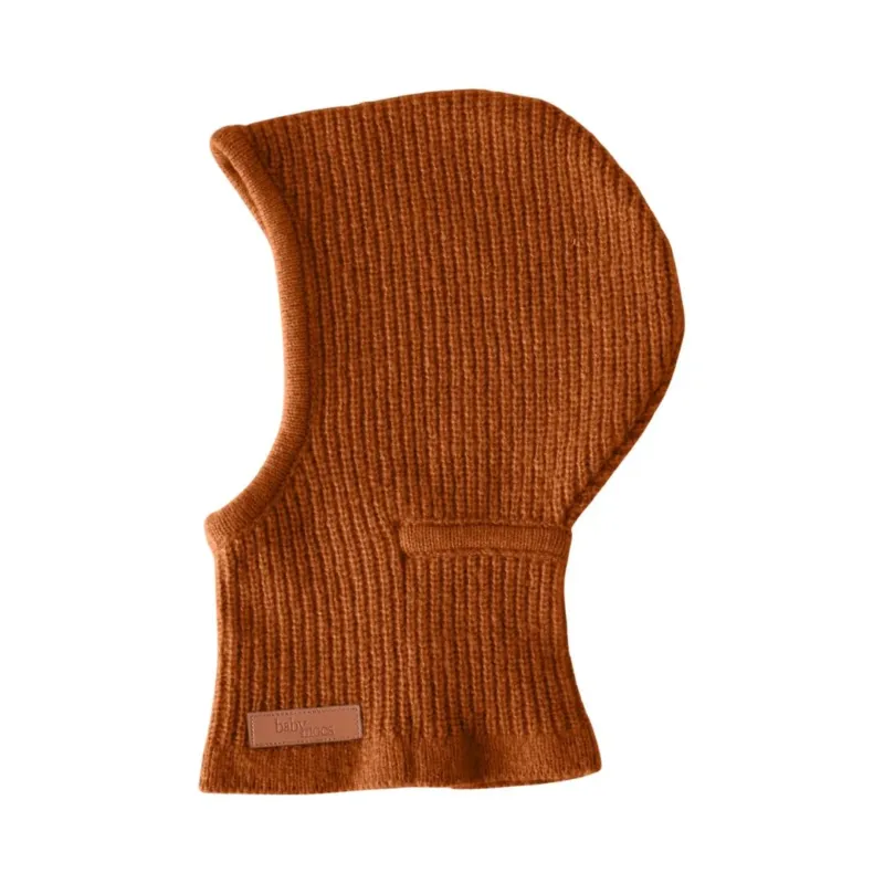 Baby & Kinder Balaclava Sturmhaube GOTS Bio-Baumwolle rost