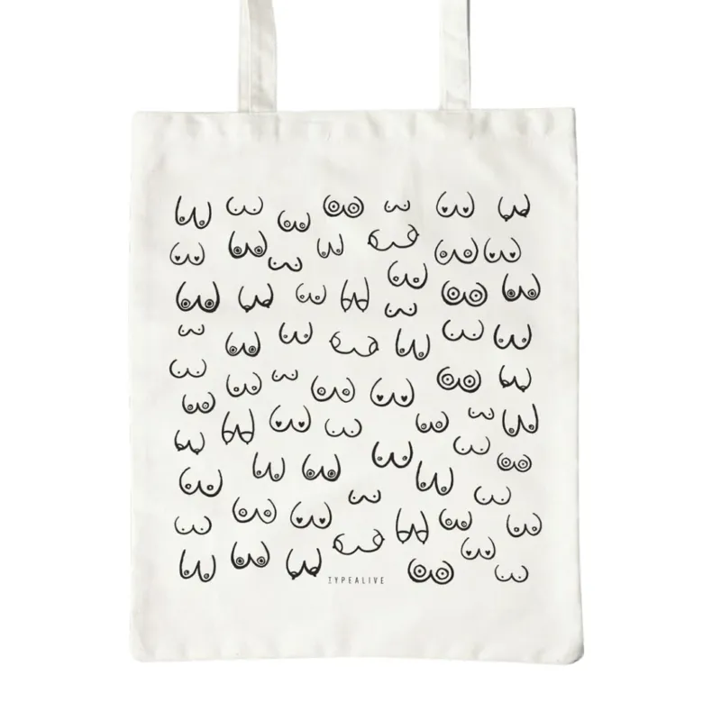 Baumwolltasche 'Busenfreunde' natur