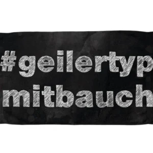 Bild: #geilertypmitbauch - Handtuch & Strandtuch.