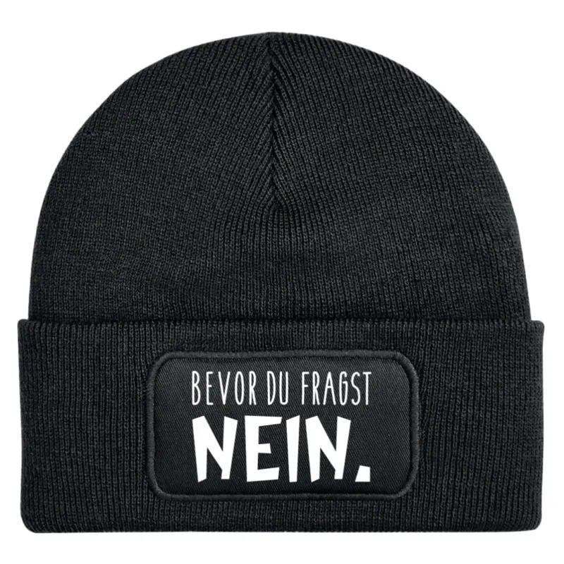 Bild: Beanie Mütze - Bevor du fragst Nein..