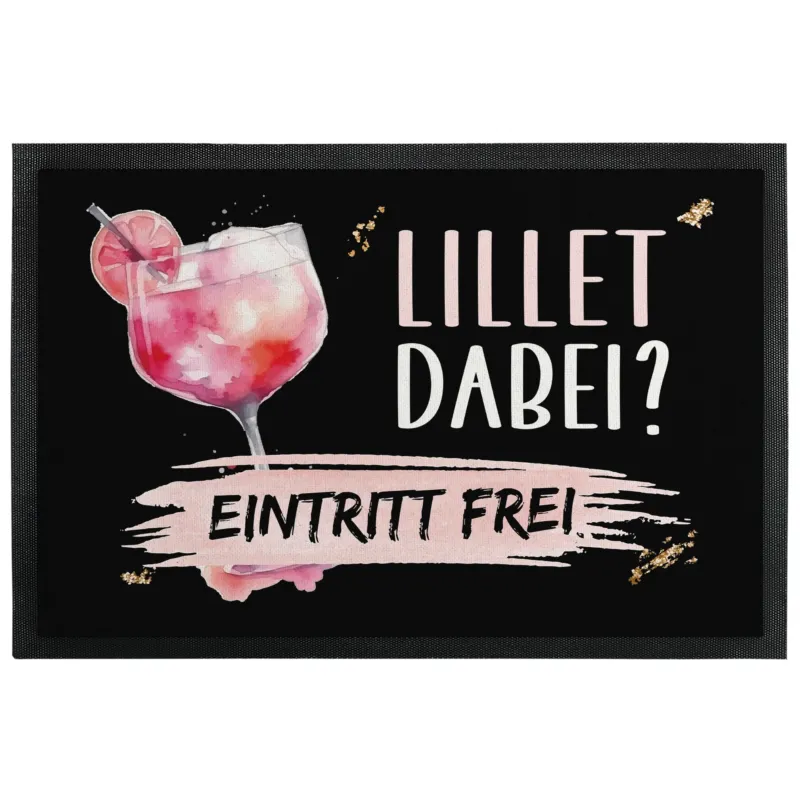 Bild: Fußmatte mit Gummilippe - Lillet dabei? Eintritt frei.