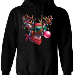 Bild: Hoodie - Party Elch Bubble (Weihnachten).