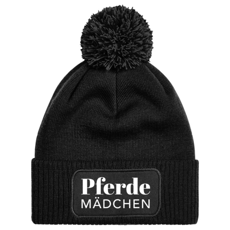 Bild: Mütze mit Bommel - Pferdemädchen.