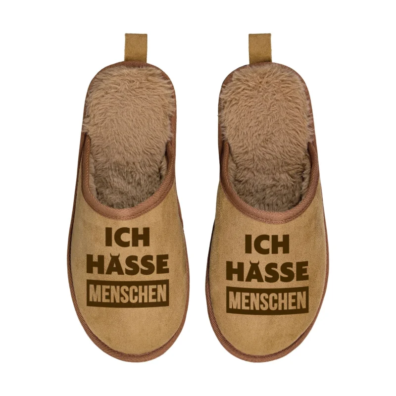 Bild: Pantoffeln - Ich hasse Menschen.