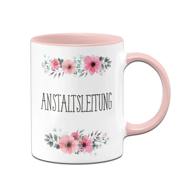 Bild: Tasse - Anstaltsleitung - blumig.