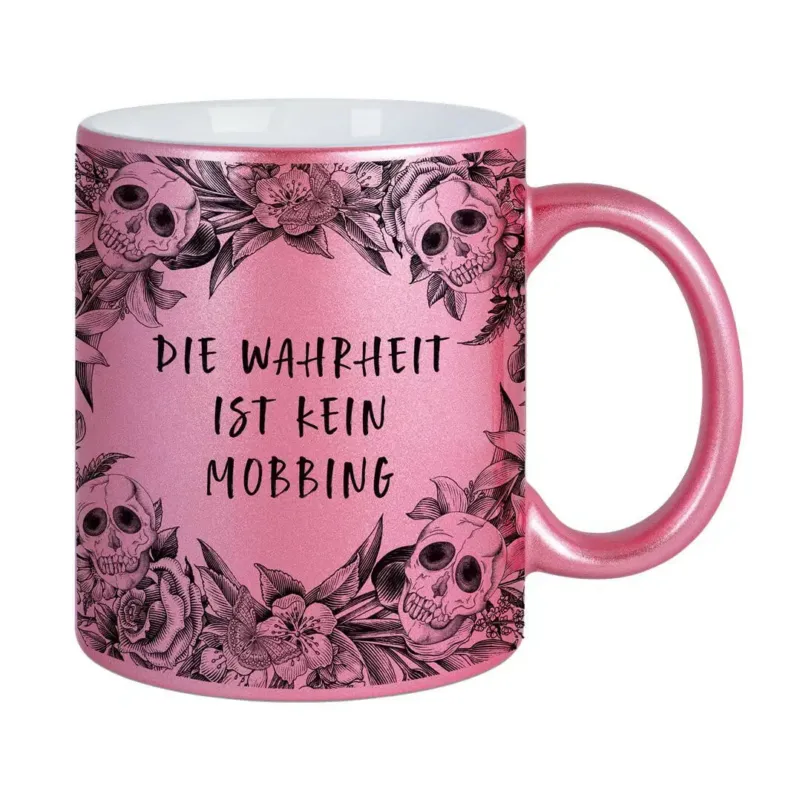 Bild: Tasse - Die Wahrheit ist kein Mobbing - Skull Statement Metallic-Edition.