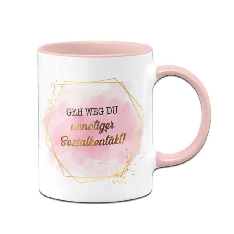 Bild: Tasse - Geh weg du unnötiger Sozialkontakt! - Lady Boss.