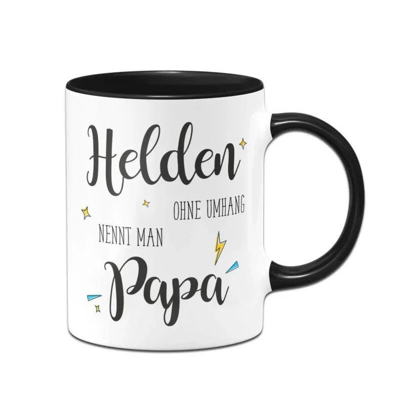 Bild: Tasse - Helden ohne Umhang nennt man Papa.