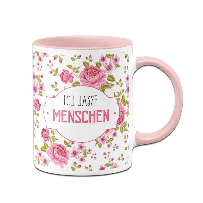 Bild: Tasse - Ich hasse Menschen - Rundumdruck.