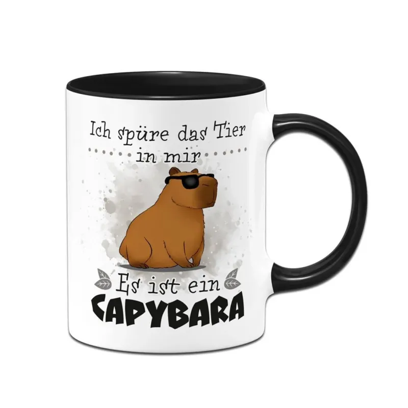 Bild: Tasse - Ich spüre das Tier in mir. Es ist ein Capybara.