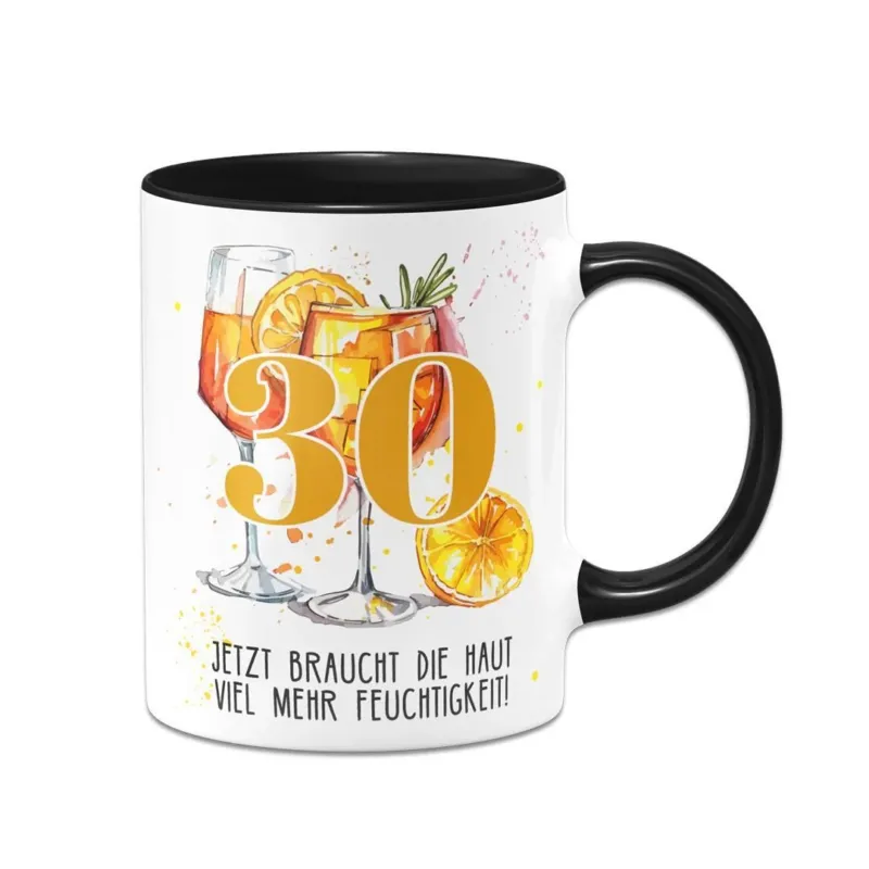 Bild: Tasse - Jetzt braucht die Haut viel mehr Feuchtigkeit! - (Zahl - runder Geburtstag).