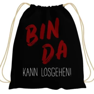 Bild: Turnbeutel - Bin da - kann losgehen!.