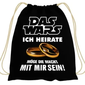 Bild: Turnbeutel - Das Wars - Ich heirate - Möge die Macht mit mir sein!.