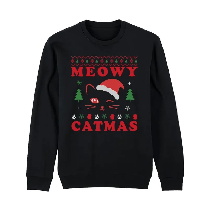 Bild: Weihnachtspullover - Meowy Catmas.