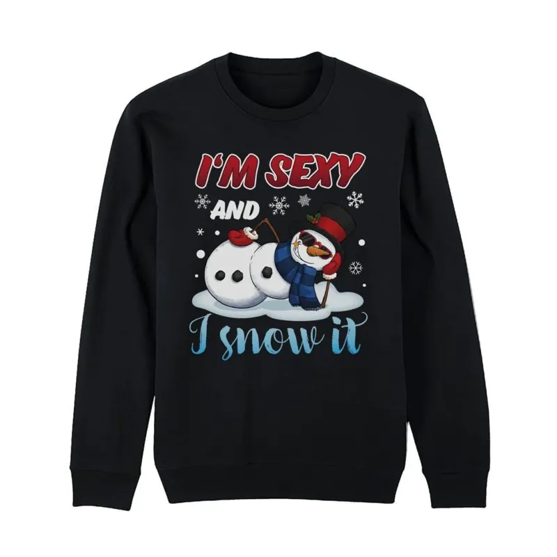 Bild: Weihnachtspullover - I'm sexy and I snow it (Schneemann).