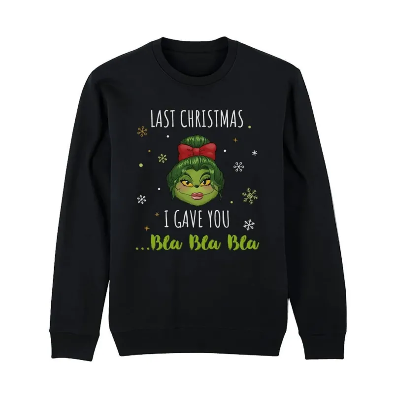 Bild: Weihnachtspullover - Miss Grinch - Last Christmas I gave you ... Bla Bla Bla.
