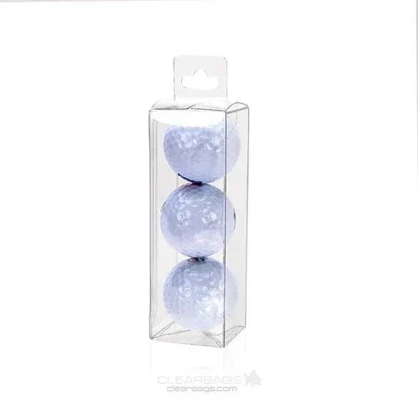 Plastic Gift Boxes 4.3x4.3x13.1cm Crystal Clear with Hanger in middle