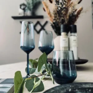 Champagneglas LUX - Royal blue 195ml - VIAMAJA.DK