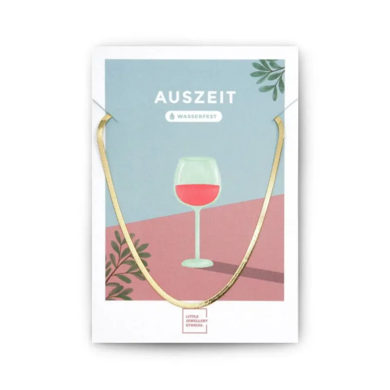 Damen Halskette 'Auszeit' Edelstahl Gold