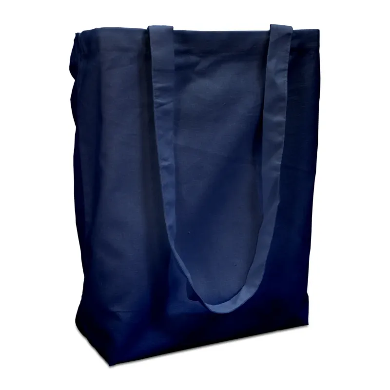 Cotton carrier bags 38x42cm with handle dark blue 38x42cm (250 pcs.)
