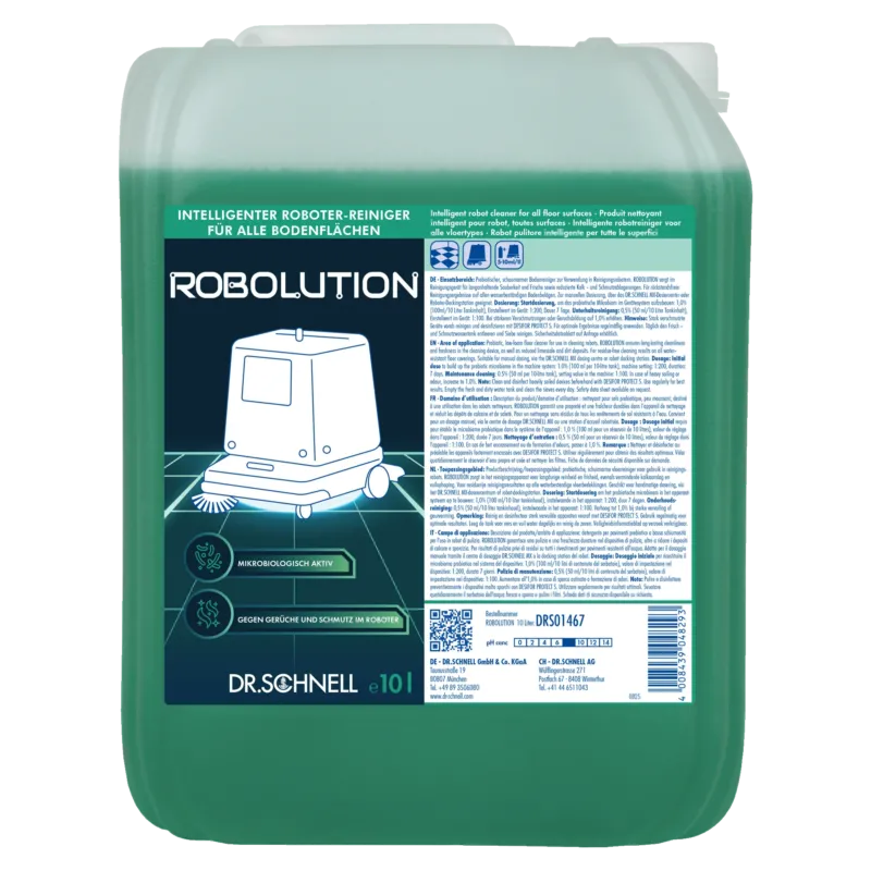 DR. SCHNELL ROBOLUTION – Intelligenter 2-in-1 Roboter-Reiniger 10 Liter Kanister