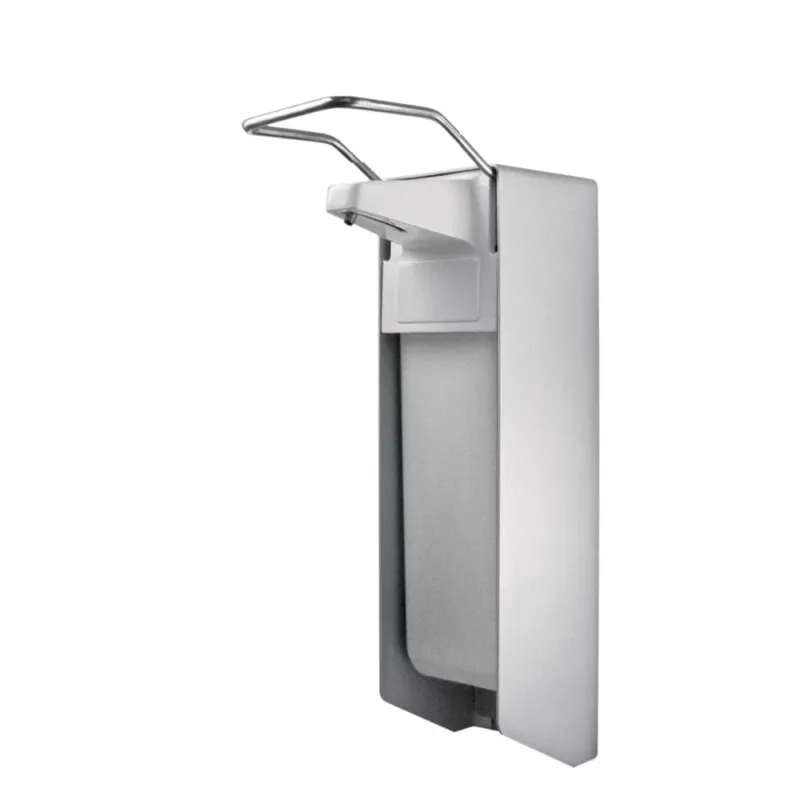 Eurospender für Desinfektionsmittel und Seife aus Aluminium 500 ml - kurzer Armhebel