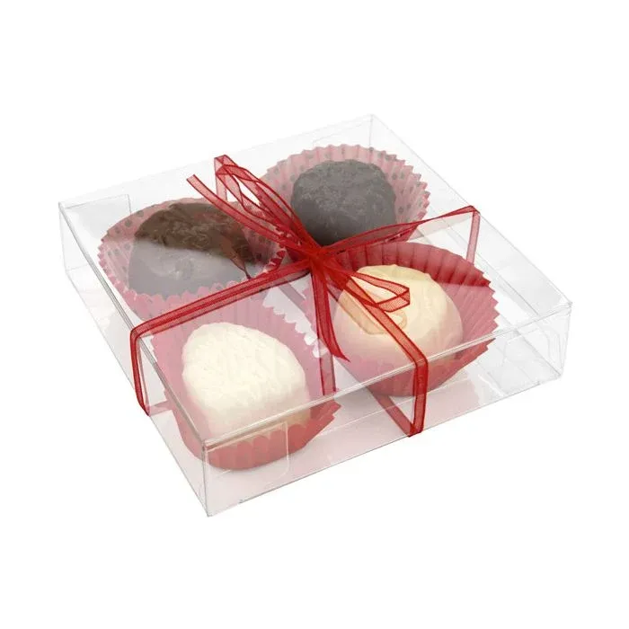 Plastic Gift Boxes 10.5x2.5x10.3cm Crystal Clear