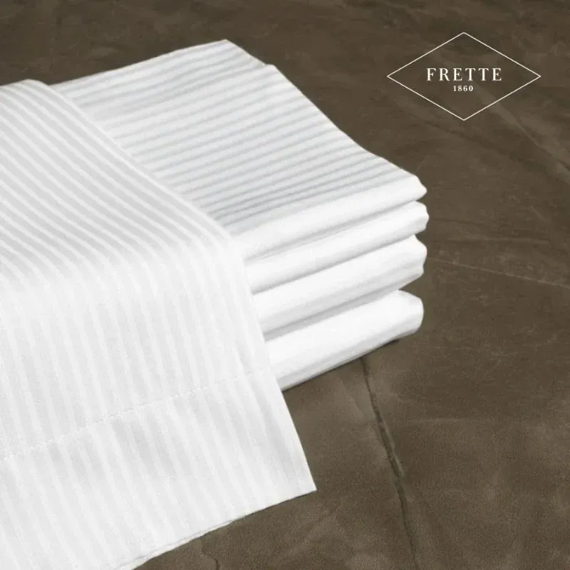 Federa in raso rigato 300 fili, cm 50x80 - Frette