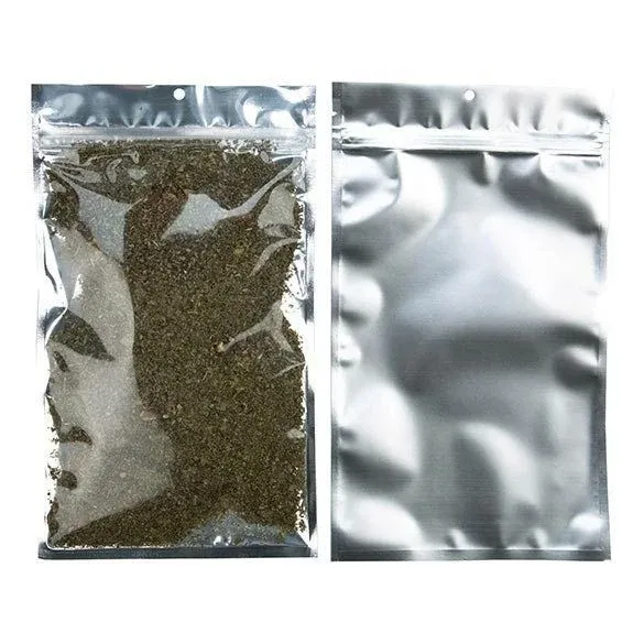 Grip Seal Bags Transparent/Silver 15.2x23.5cm