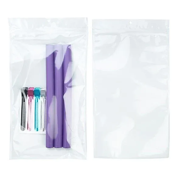 Grip Seal Bags Transparent/White 17.8x30.5cm
