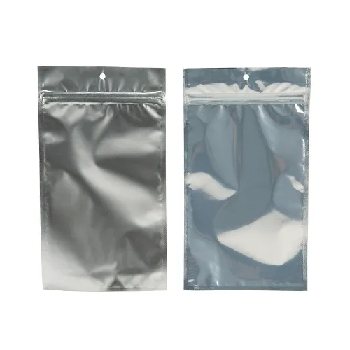 Grip Seal Bags Transparent/Silver 10x16.5cm